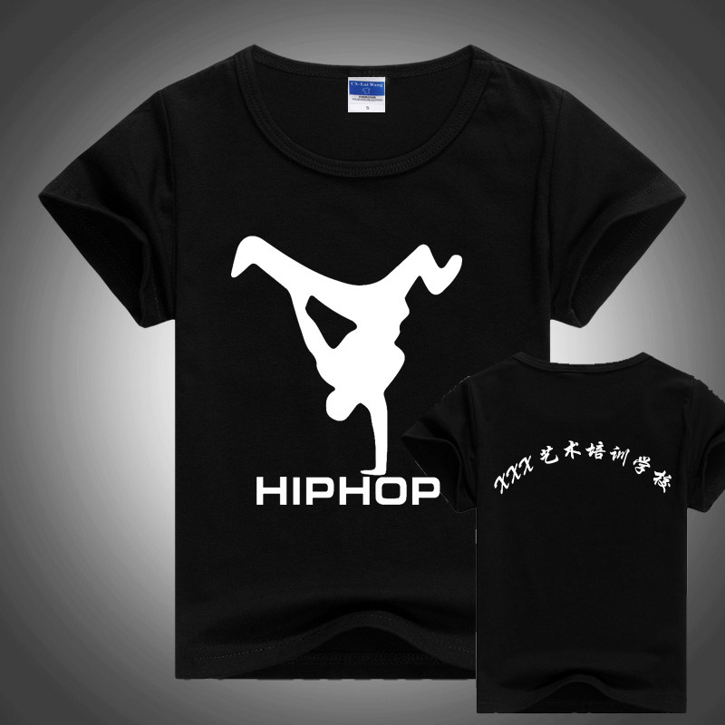 成人儿童街舞嘻哈t恤定制宽松短袖HIPHOP BBOY街舞培训班服装印字图片