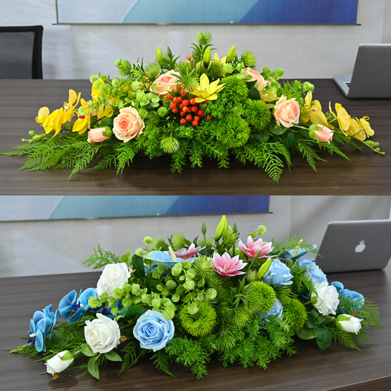 森系仿真花假花会议桌餐桌装饰花