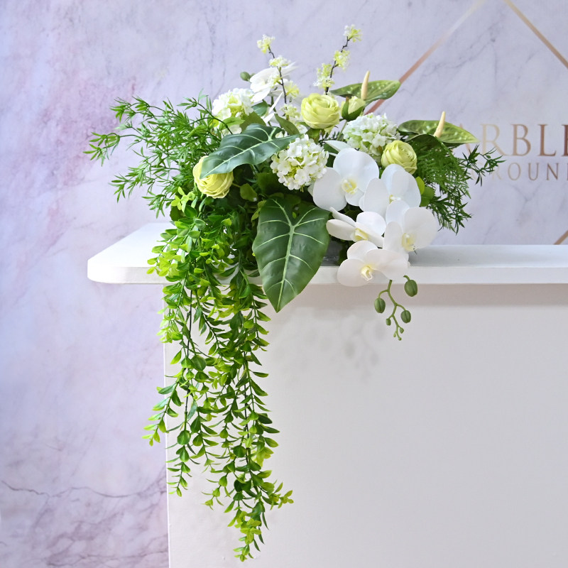 森系仿真花签到台前台演讲台摆花酒店大堂公司会议厅空调假花摆件