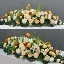 假花仿真花高档长形大型会议桌花商务台花办公会议室桌面装饰摆件