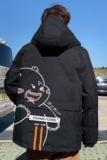 港风秋季连帽宽松休闲拉链时尚棉衣女男大码棉服中性外套7832P105，女装棉衣/棉服，星座227-7