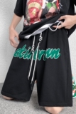 港风短裤男大码中性风短裤女男士中裤男潮流五分裤男DK7713P37，男装休闲裤，星座227-7