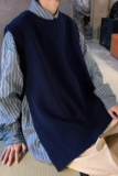 秋季港风印花毛线毛衣男宽松休闲圆领套头针织衫线衣7677P45，男装针织衫/毛衣，星座227-7