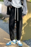 港风休闲裤男卫裤男宽松九分裤运动裤男长裤7566P45控68，男装休闲裤，星座227-7
