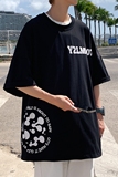 图案已注册港风日系中性休闲情侣大码风短袖T恤DT7654P28，男装T恤，星座227-7