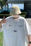 YYDS/EMO字母图案港风中性休闲情侣大码风短袖T恤DT7643P25，男装T恤，星座227-7