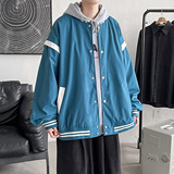 港风秋季潮牌休闲宽松外套男潮流潮棒球服夹克男7411P70，男装夹克，星座227-7