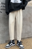 港风休闲裤男卫裤男宽松九分裤运动裤男长裤7566P45控68，男装休闲裤，星座227-7