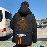 港风秋季连帽宽松休闲拉链时尚棉衣女男大码棉服中性外套7833P105，女装棉衣/棉服，星座227-7