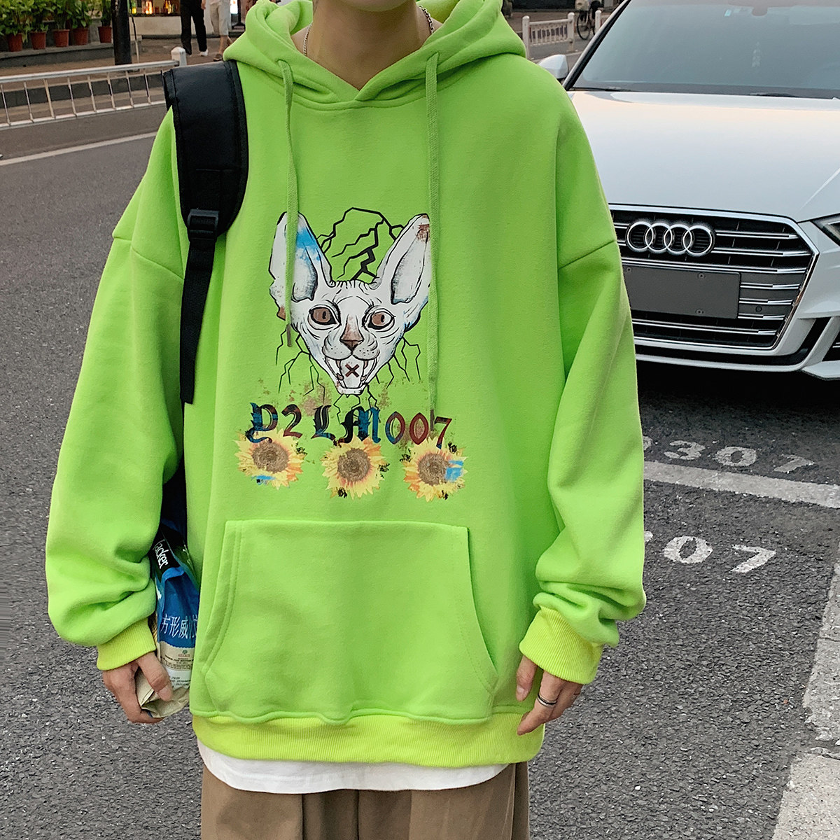 秋款港风中性情侣大码休闲运动套头卫衣男外套7656P48,男装卫衣,星座227-7