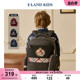 新品 eland 纹双肩包书包 男女童复古学院风格 kids衣恋童装