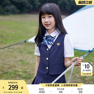 kids衣戀童裝 學(xué)院風(fēng)兒童演出服套裝 夏季 女童裙子經(jīng)典 新品 eland