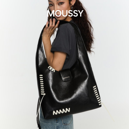 Moussy油蜡皮托特包单肩hobo包包高级感通勤女包
