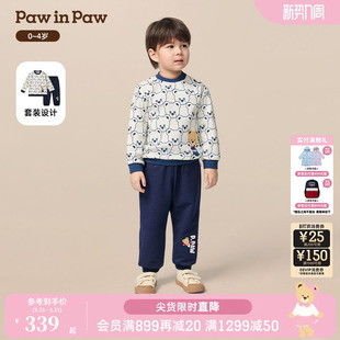 新款 25年秋季 PawinPaw卡通小熊童装 男宝宝运动套装 商场同款