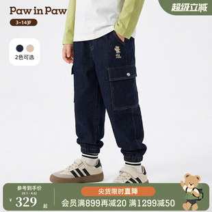 男童工装 牛仔裤 新款 26年春季 商场同款 PawinPaw卡通小熊童装