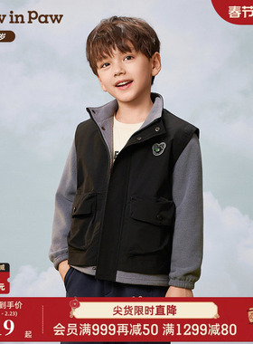 PawinPaw卡通小熊童装25年秋冬新款男童宽松休闲外套保暖夹克