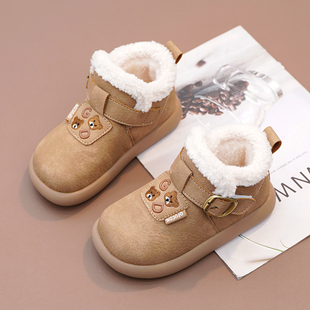 女童雪地靴防水加厚保暖棉靴防滑可爱小女孩女宝棉鞋2025冬季新款