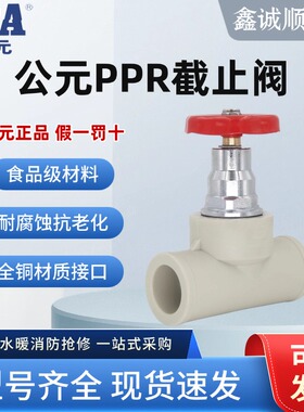公元PPR冷热水管20 25 32 40 50 63 75 6分截止阀门 闸阀开关热熔