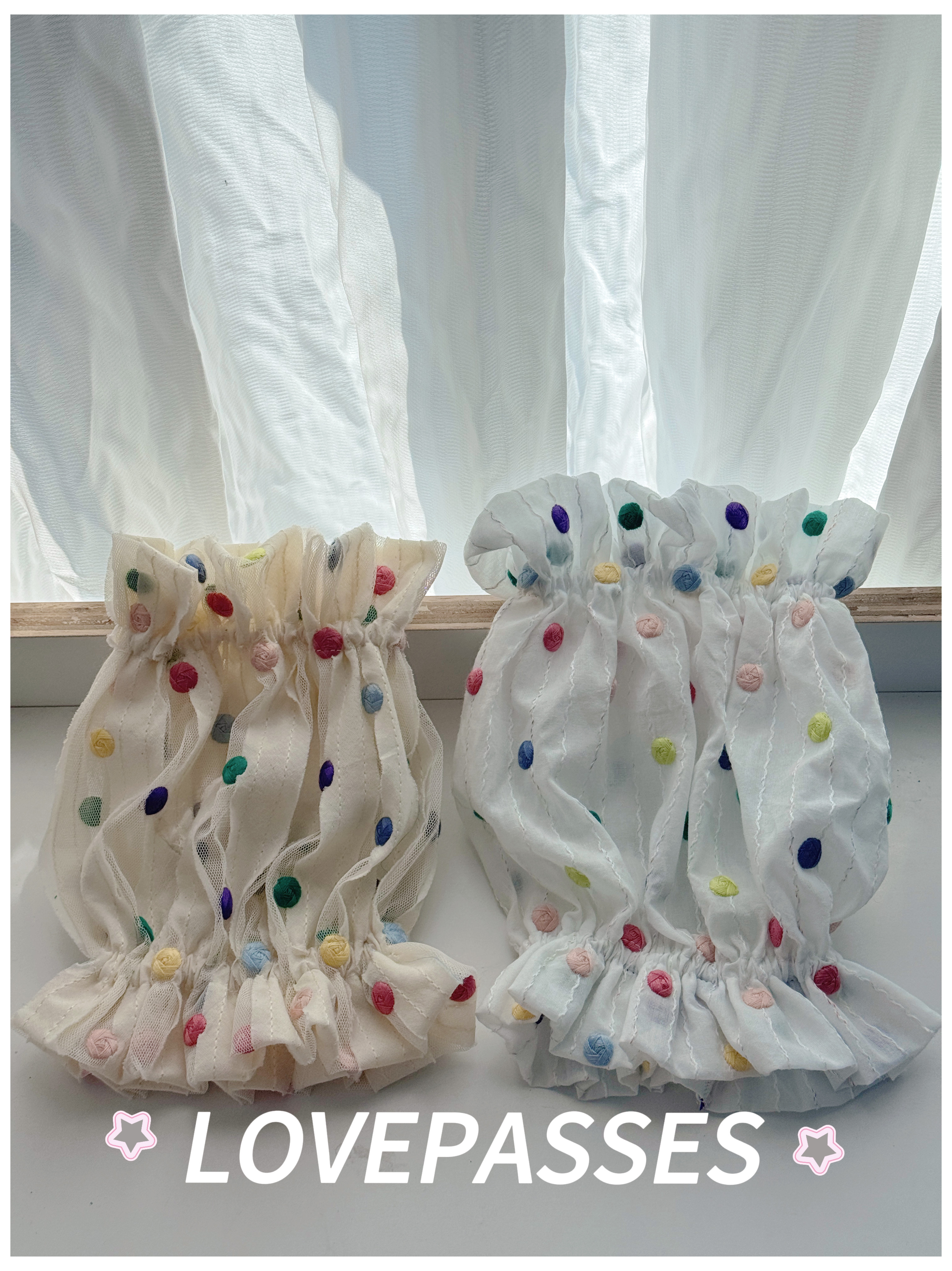 夏日透气白色小花耳套泰迪雪纳瑞大耳狗狗美卡可卡布宠物吃饭防脏