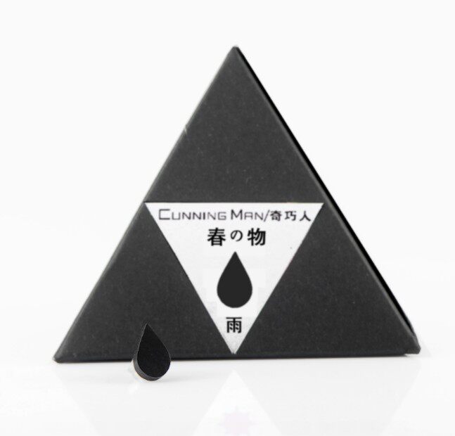 奇巧人原创手工包邮檀木耳钉雨滴水滴极简紫光檀耳饰森系男女百搭