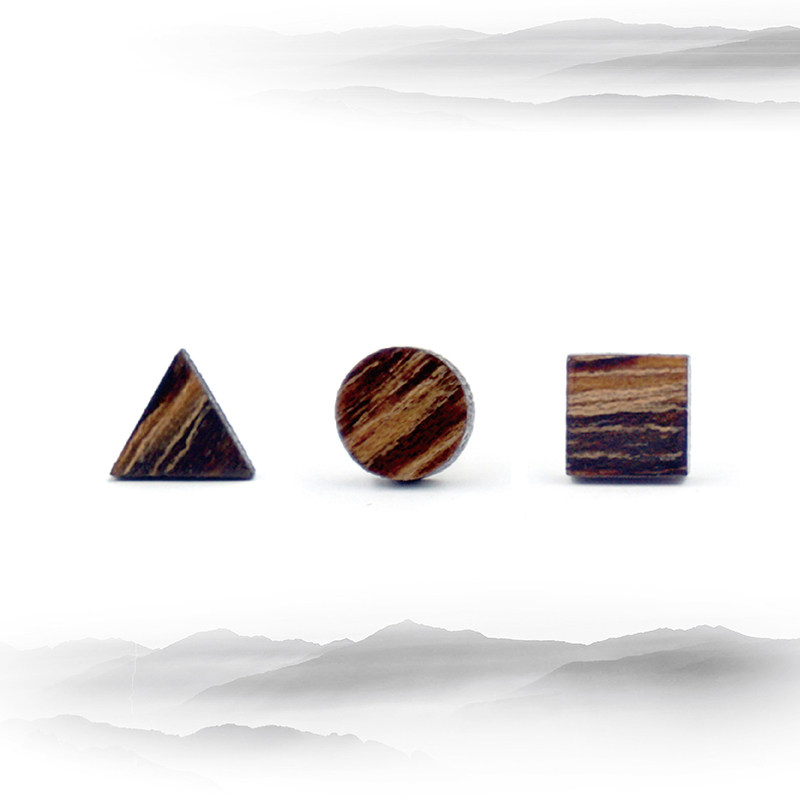 奇巧原创国风几何纯银百搭耳钉