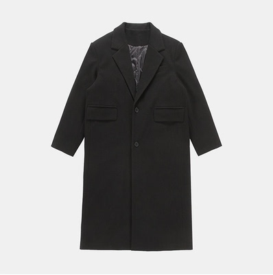 2025冬季新款男装韩系中长款外套男日系百搭时尚潮男大衣