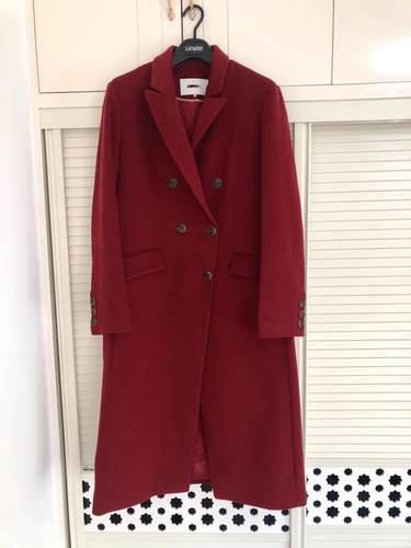 菲姿啦娜菲高端轻奢品牌专柜正品高端面料绵羊毛女士大衣外套风衣