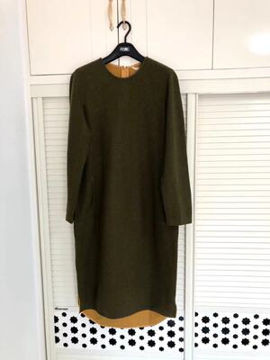 清仓菲姿啦娜菲高端轻奢品牌专柜正品高端面料绵羊毛女士连衣裙