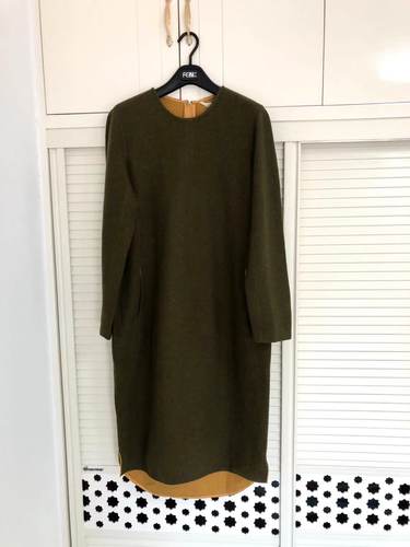 清仓菲姿啦娜菲高端轻奢品牌专柜正品高端面料绵羊毛女士连衣裙