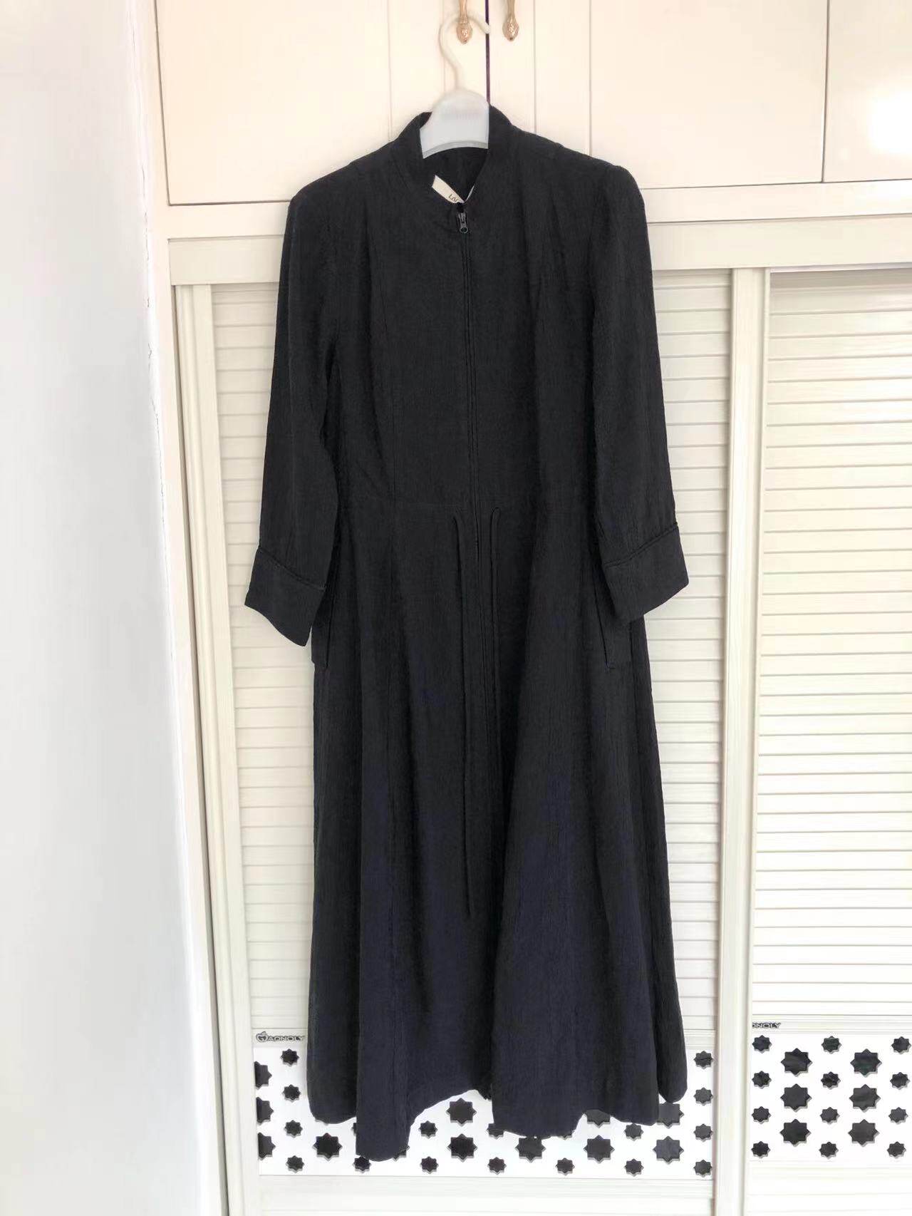 清仓菲姿啦娜菲高端轻奢品牌专柜正品高端面料亚麻女士外套风衣