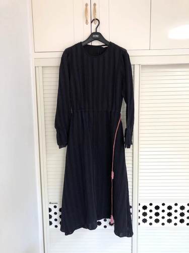 清仓菲姿啦娜菲高端轻奢品牌专柜正品高端面料亚麻女士连衣裙