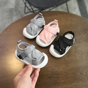 女宝宝凉鞋男童0-1-2一3岁婴儿凉鞋子宝宝学步鞋夏季软底小童包头