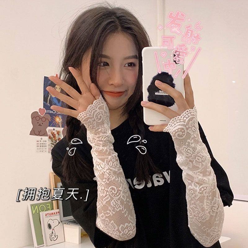 防晒袖套夏季薄款甜美小仙女ins