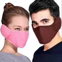 Демисезонная утепленная хлопковая ветрозащитная медицинская маска подходит для мужчин и женщин, для влюбленных, защита для ушей