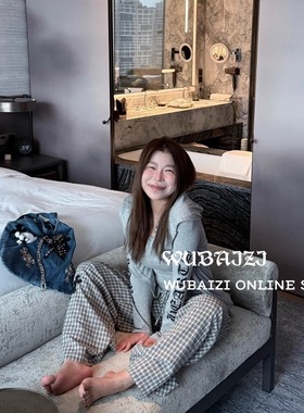 WUBAIZI | 美式微透轻薄梵文十字架印花背心连帽防晒开衫两件套女