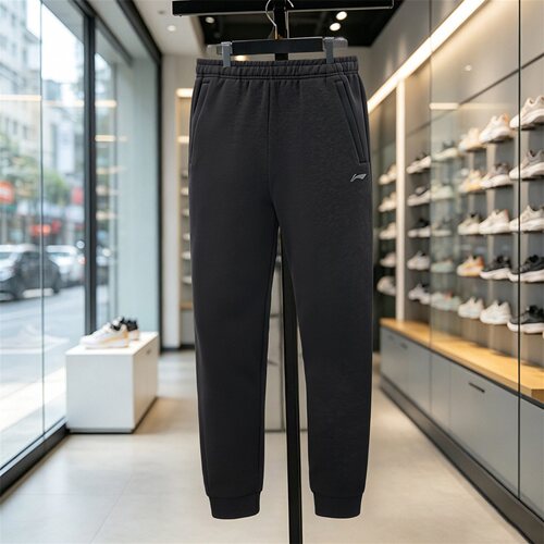 李宁束脚男子柔软亲肤卫裤