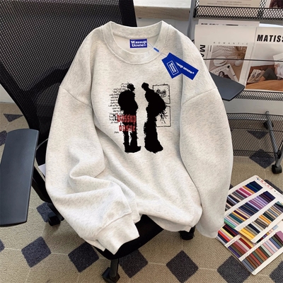 wassup美式高街重磅圆领卫衣男款秋冬季2025新款潮牌痞帅长袖上衣