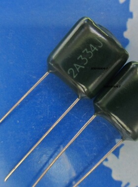 全新 涤纶电容 2A334J 100V 330NF 0.33UF（10只）
