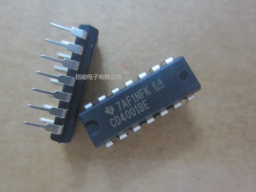 全新进口原装 CD4001BE 直插DIP-14 四2输入端或非门