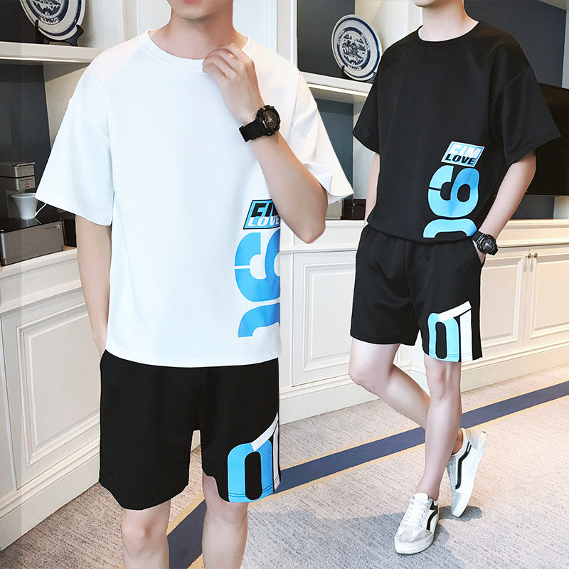 夏季韩版潮流休闲大码短裤套装男士宽松大裤衩运动五分裤沙滩中裤在类目 男装, 休闲裤中 - 来自Buy2taobao.com提供专业的淘宝代购服务