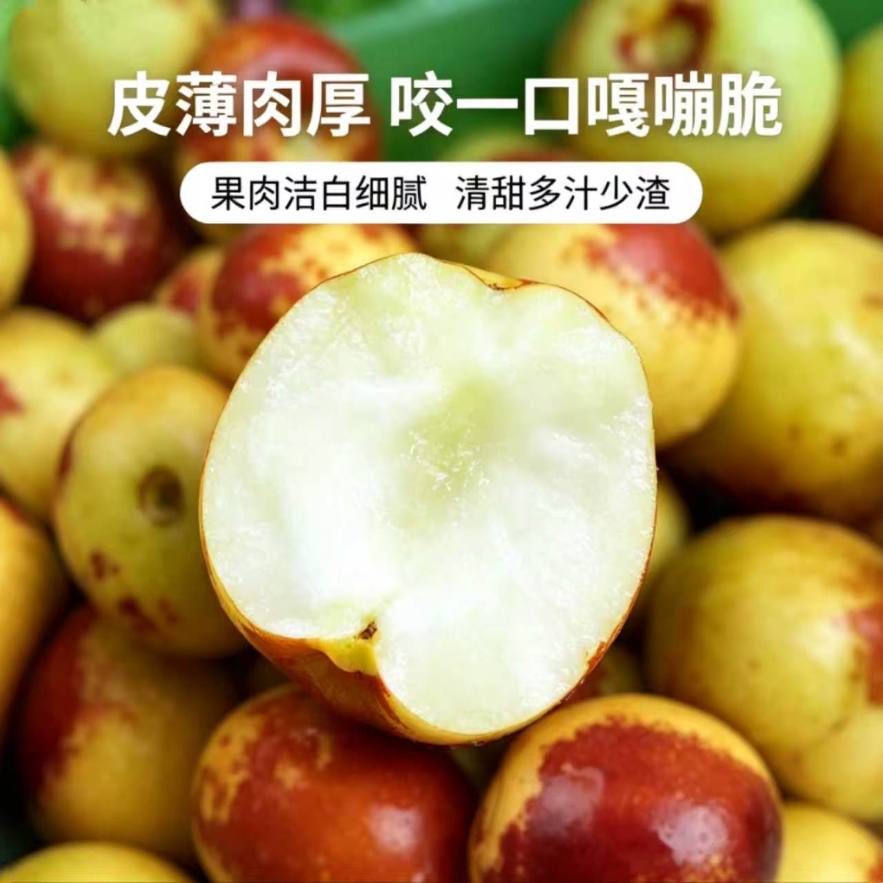 北京平谷本地大枣脆枣枣山地种植现摘现发脆甜多汁圆枣冬枣鲜枣