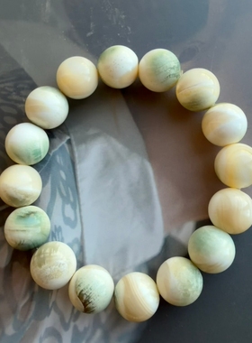 原矿七宝月光贝手串新中式复古风