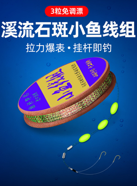 石斑白条小鱼线组绑好成品全套挂杆即钓七星漂钓鱼主线3粒漂渔具