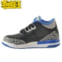 Giày Los Angeles mad Air Jordan 3 Retro AJ3 Joe 3 giày trẻ em màu xám sói 429487-007 - Giày dép trẻ em / Giầy trẻ giày the thao trẻ em 10 tuổi