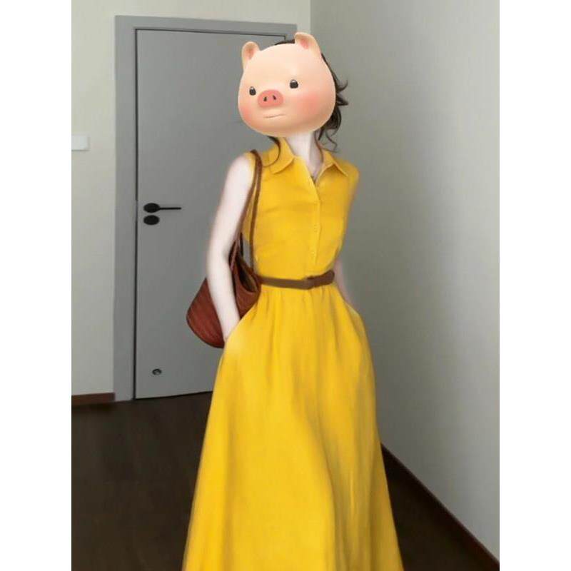 2026新款好看女生显瘦高腰长裙子学生新款漂亮连衣裙韩版电视剧款