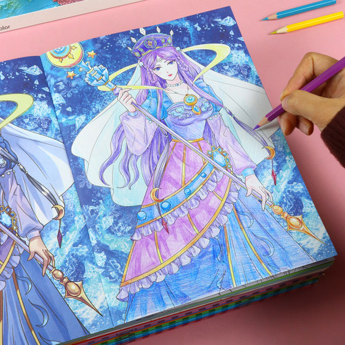 叶罗丽公主图画画本儿童涂色绘本