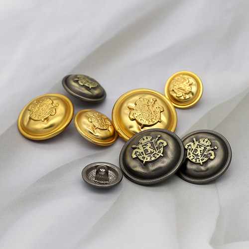 高档金属复古英伦风双狮钮扣男女西装外套大衣风衣扣子15mm-25mm