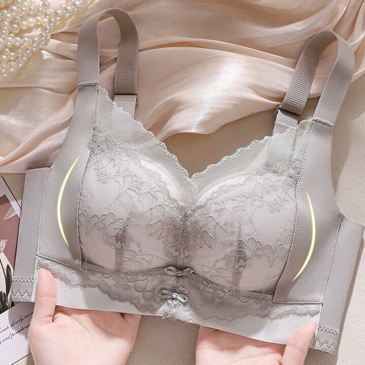 820# 无侧骨无痕内衣女士聚拢防下垂收副乳小胸显大无钢圈文胸罩