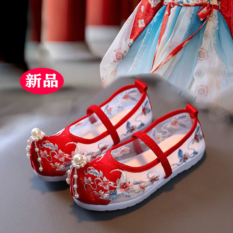 中國風女童漢服鞋演出鞋夏季