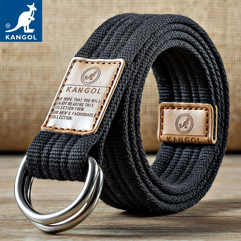 kangol配帽子帆布腰带潮款军训
